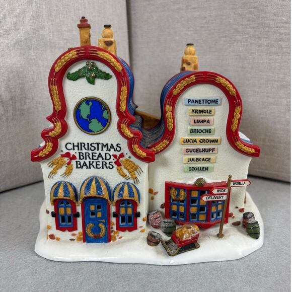 Department 56 Heritage North Pole- Christmas Bread Bakers #56393 Retired - Picture 1 of 9